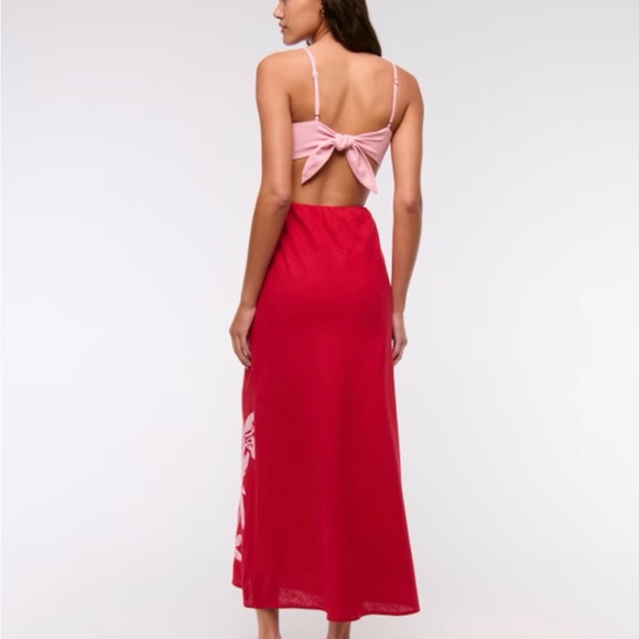 Abercrombie & Fitch Cutout Maxi Dress Size Medium NWT - Picture 4 of 12